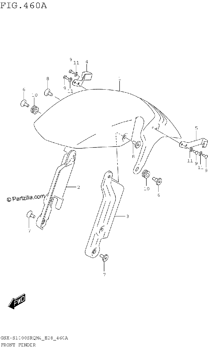 Diagrama de FRONT FENDER