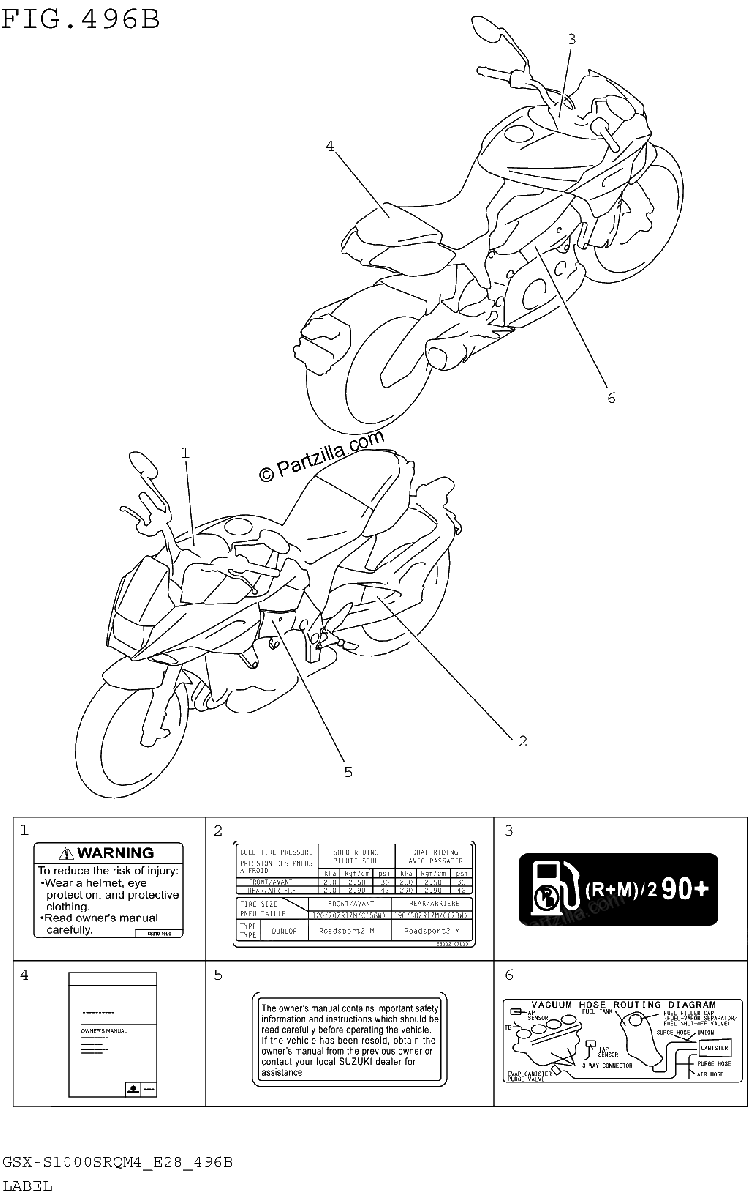 Diagrama de LABEL GSX S1000SRQM4 E33