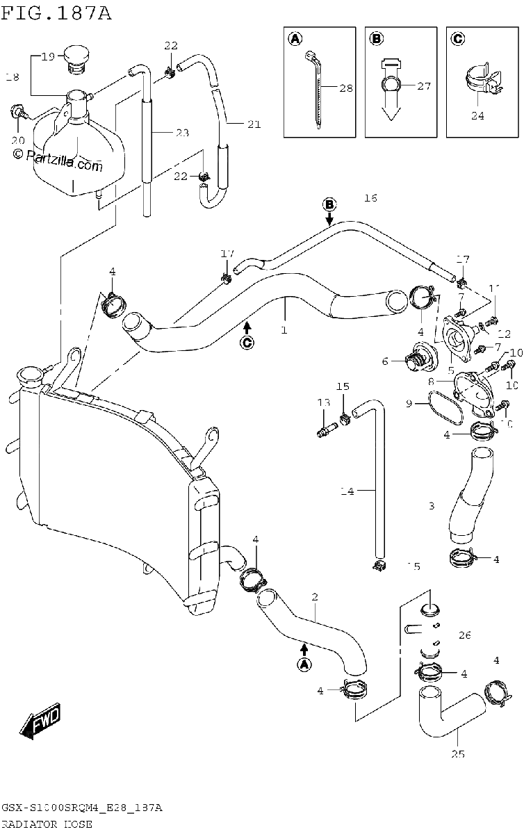 Diagrama de RADIATOR HOSE