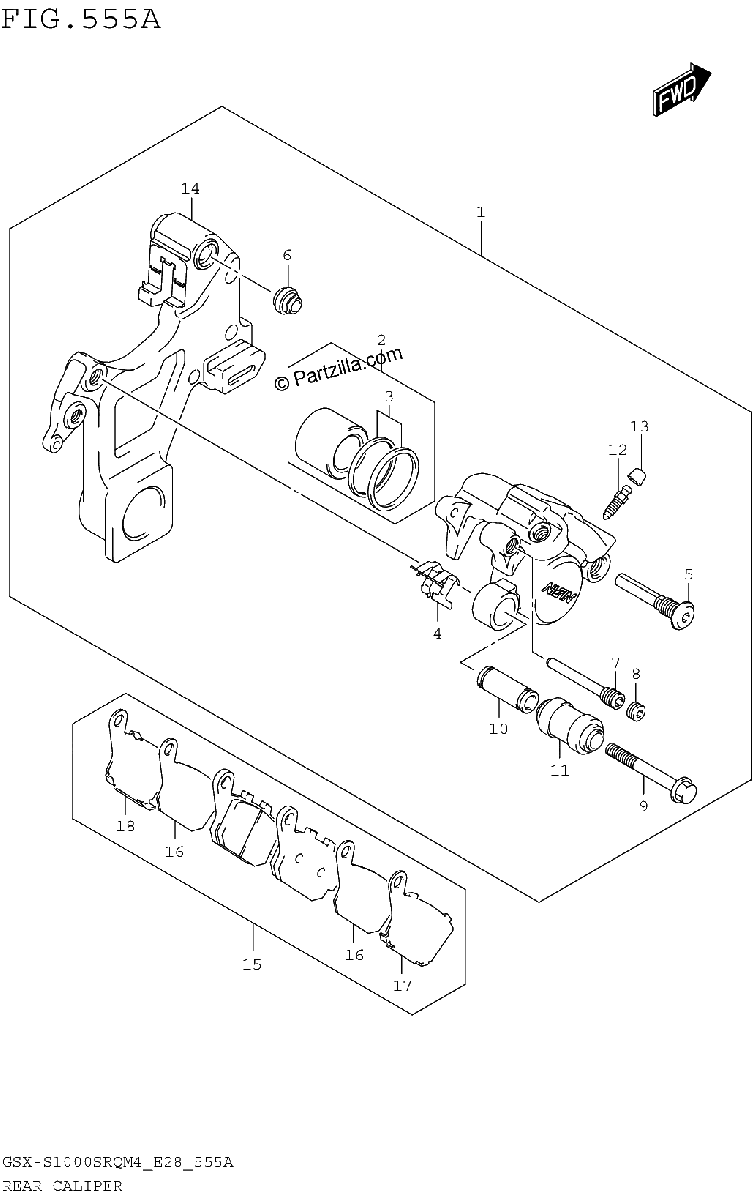 Diagrama de REAR CALIPER