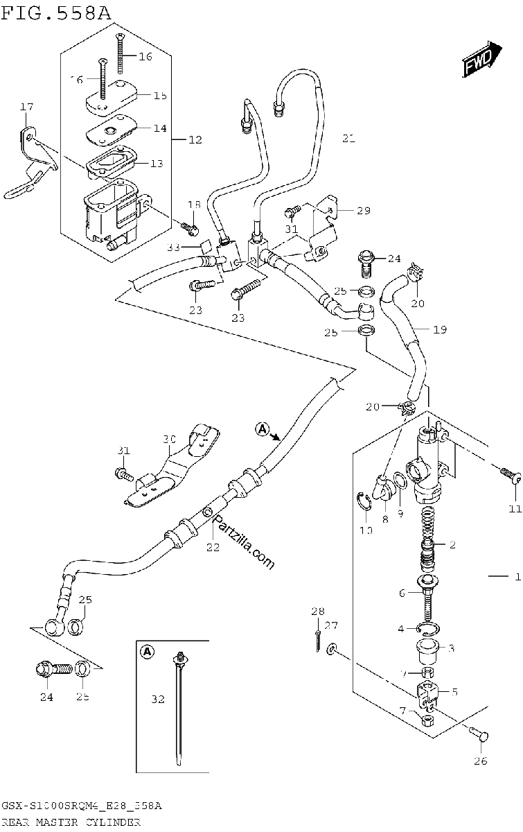 Diagrama de REAR MASTER CYLINDER