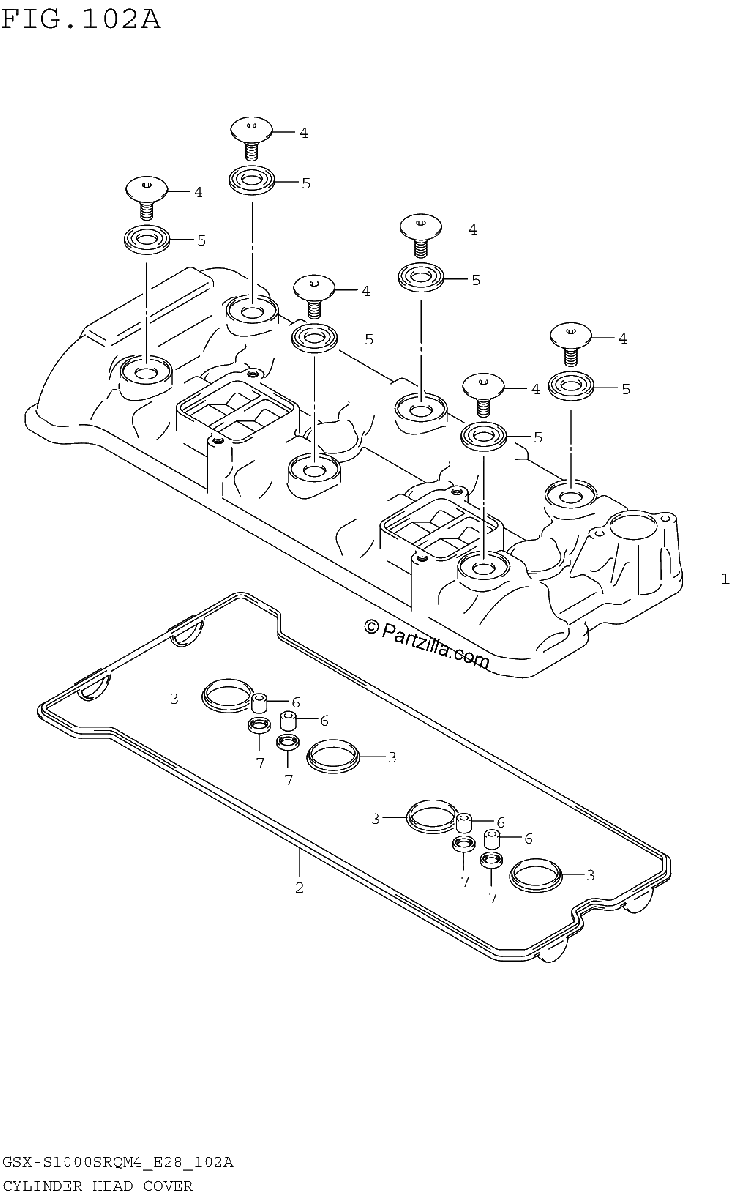 Diagrama de CYLINDER HEAD COVER