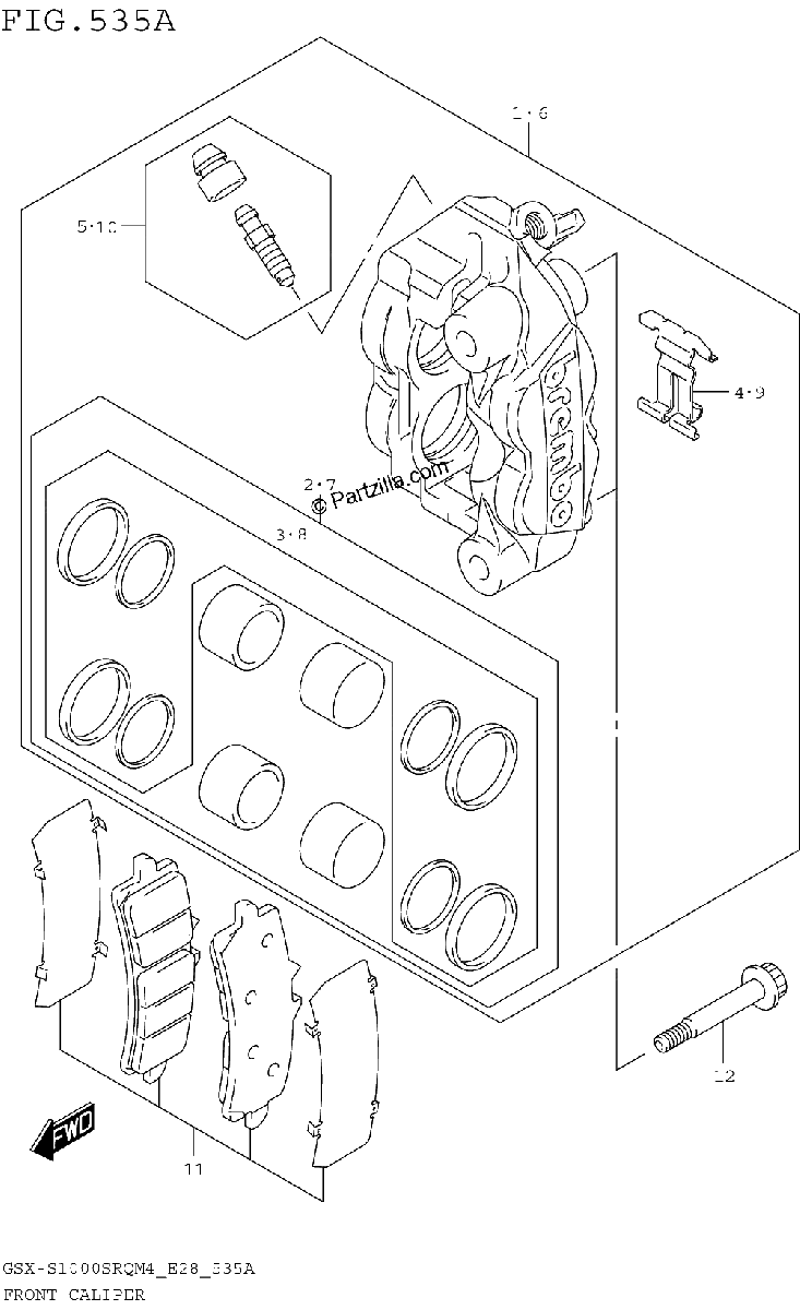 Diagrama de FRONT CALIPER