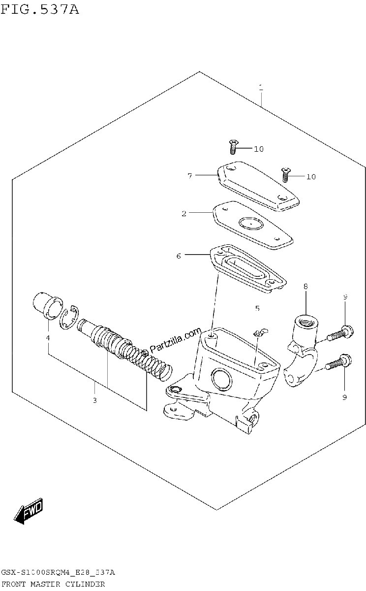 Diagrama de FRONT MASTER CYLINDER