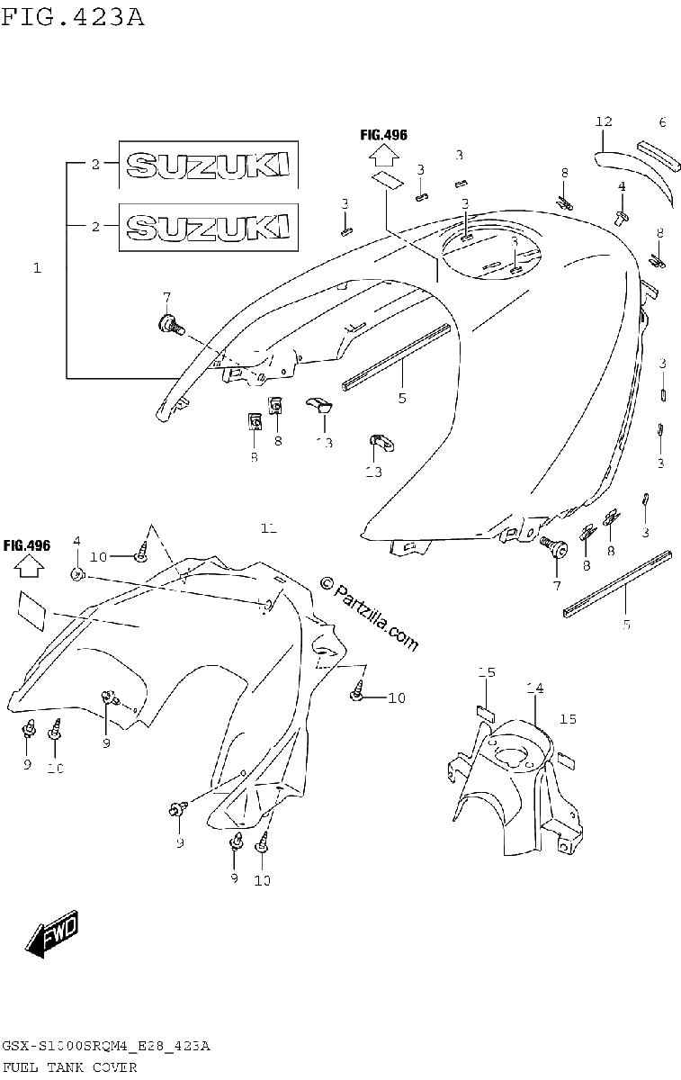 Diagrama de FUEL TANK COVER