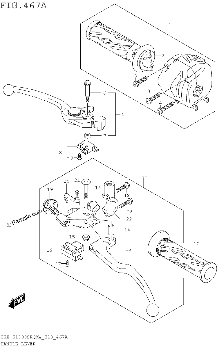 Diagrama de HANDLE LEVER