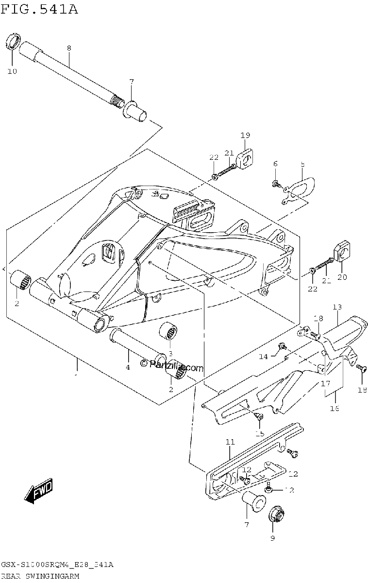 Diagrama de REAR SWINGINGARM