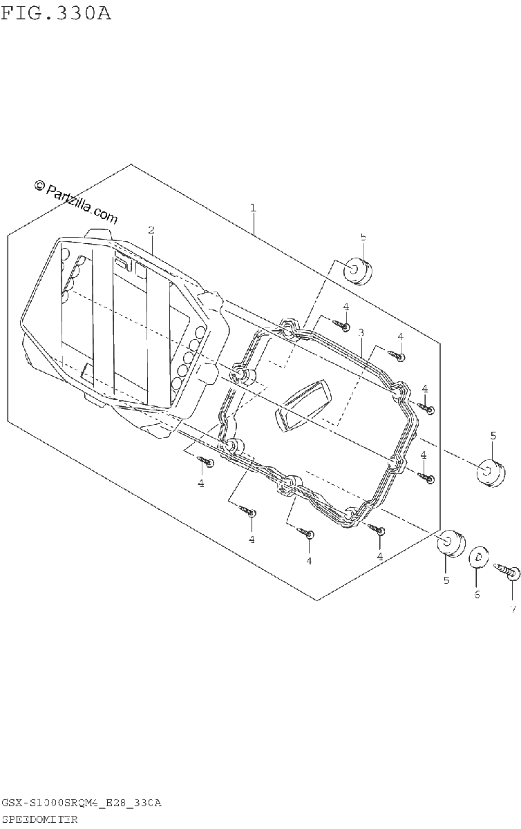 Diagrama de SPEEDOMETER GSX S1000SRQM4 E28