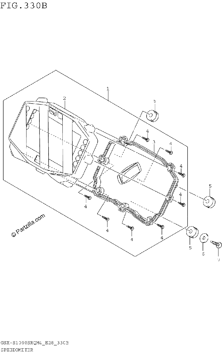 Diagrama de SPEEDOMETER GSX S1000SRQM4 E33