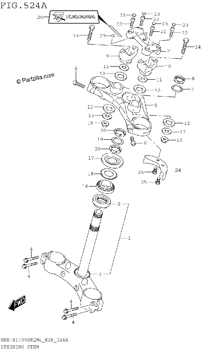 Diagrama de STEERING STEM