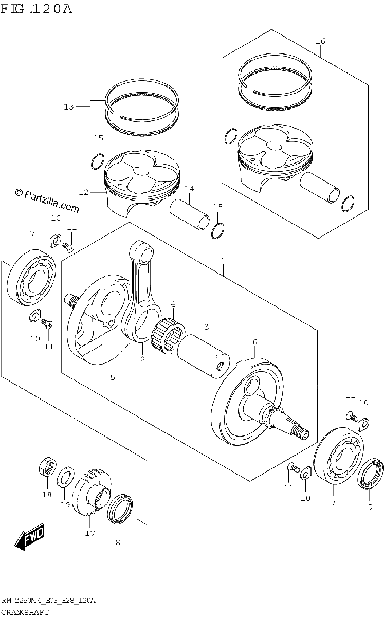 Diagrama de CRANKSHAFT
