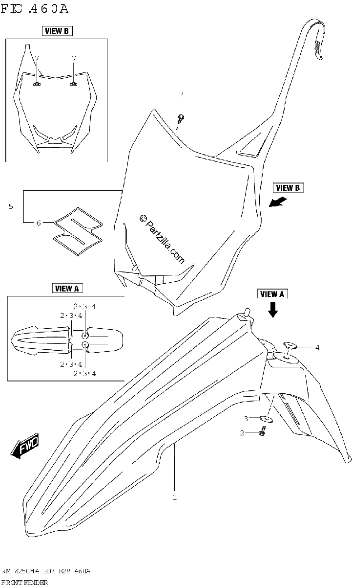 Diagrama de FRONT FENDER