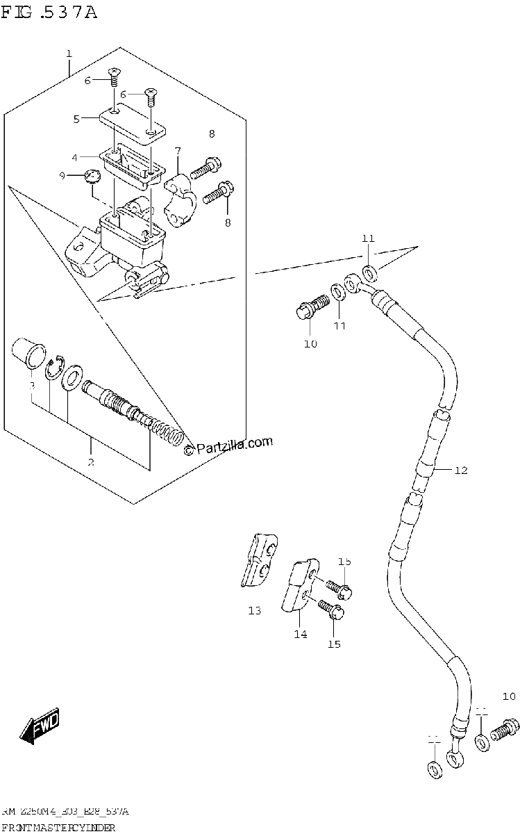 Diagrama de FRONT MASTER CYLINDER