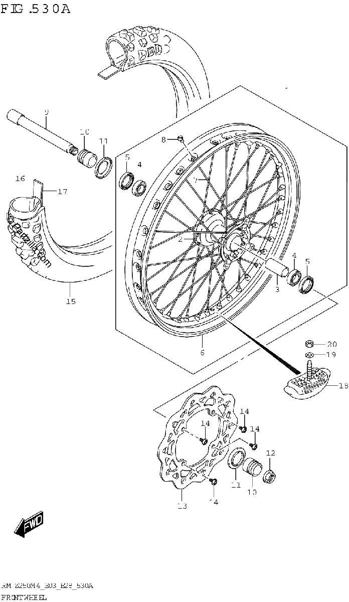 Diagrama de FRONT WHEEL