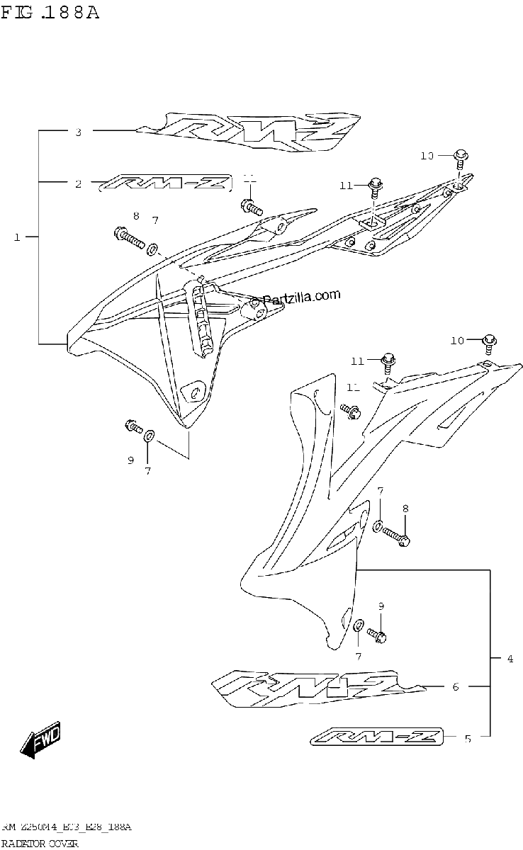 Diagrama de RADIATOR COVER