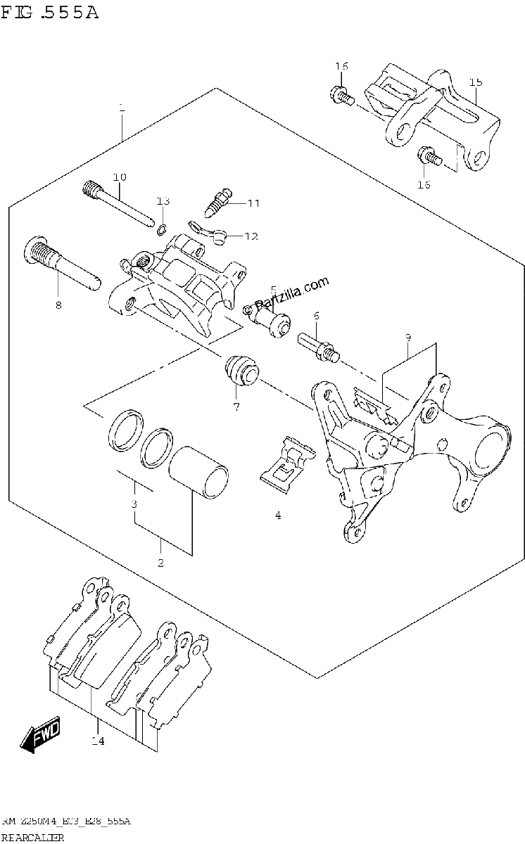 Diagrama de REAR CALIPER
