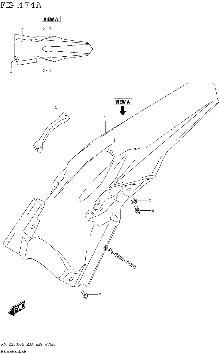 Diagrama de REAR FENDER