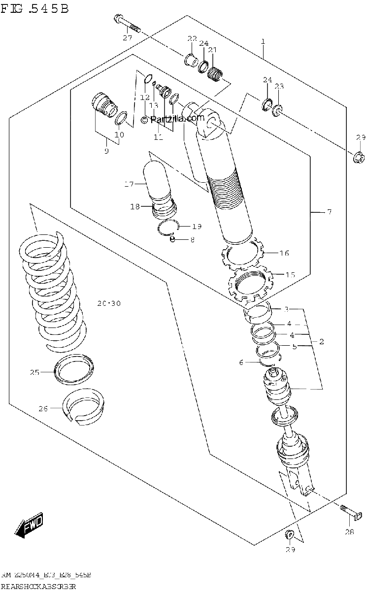 Diagrama de REAR SHOCK ABSORBER