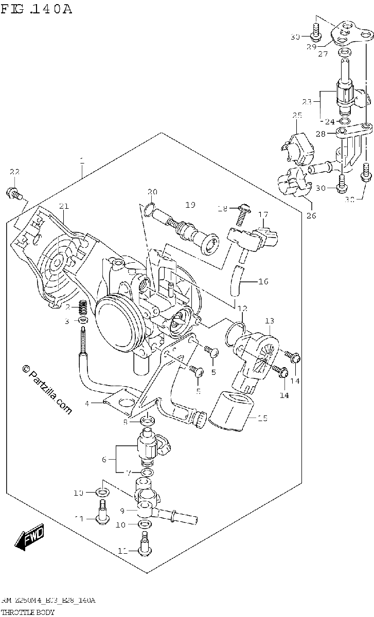 Diagrama de THROTTLE BODY