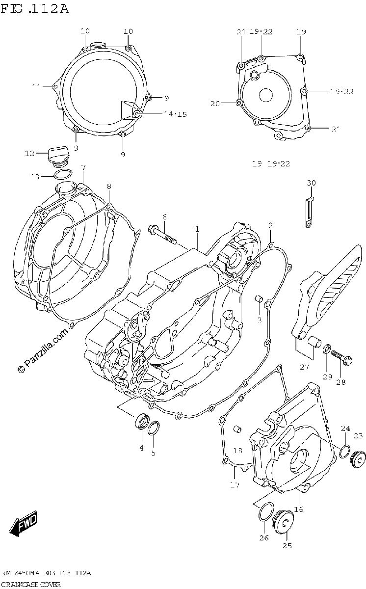 Diagrama de CRANKCASE COVER