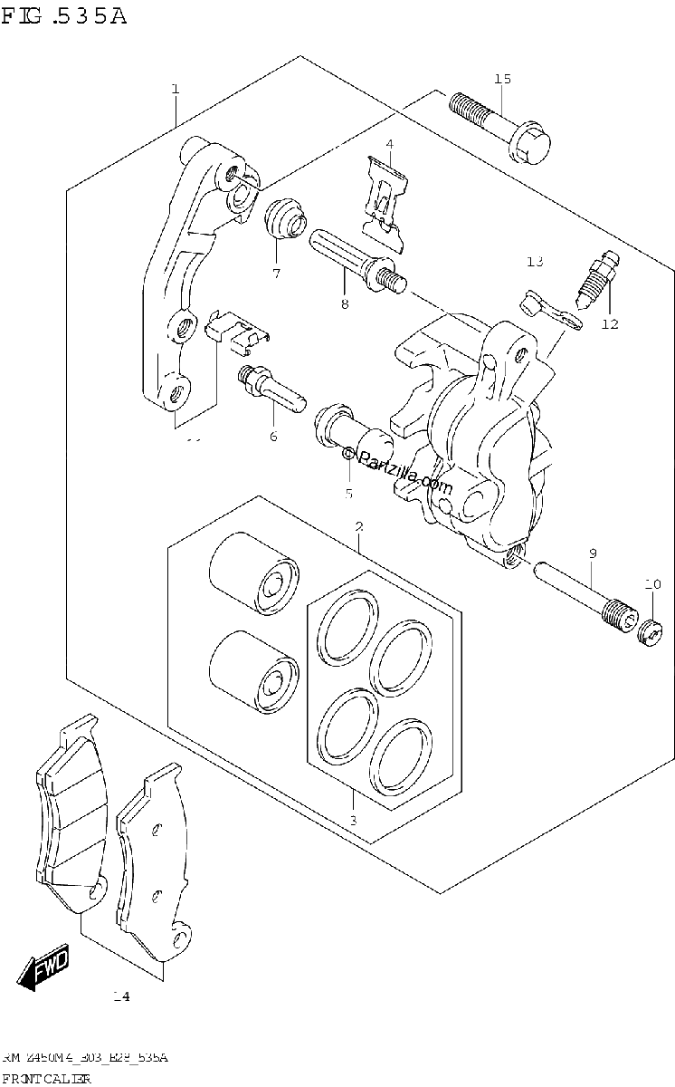Diagrama de FRONT CALIPER