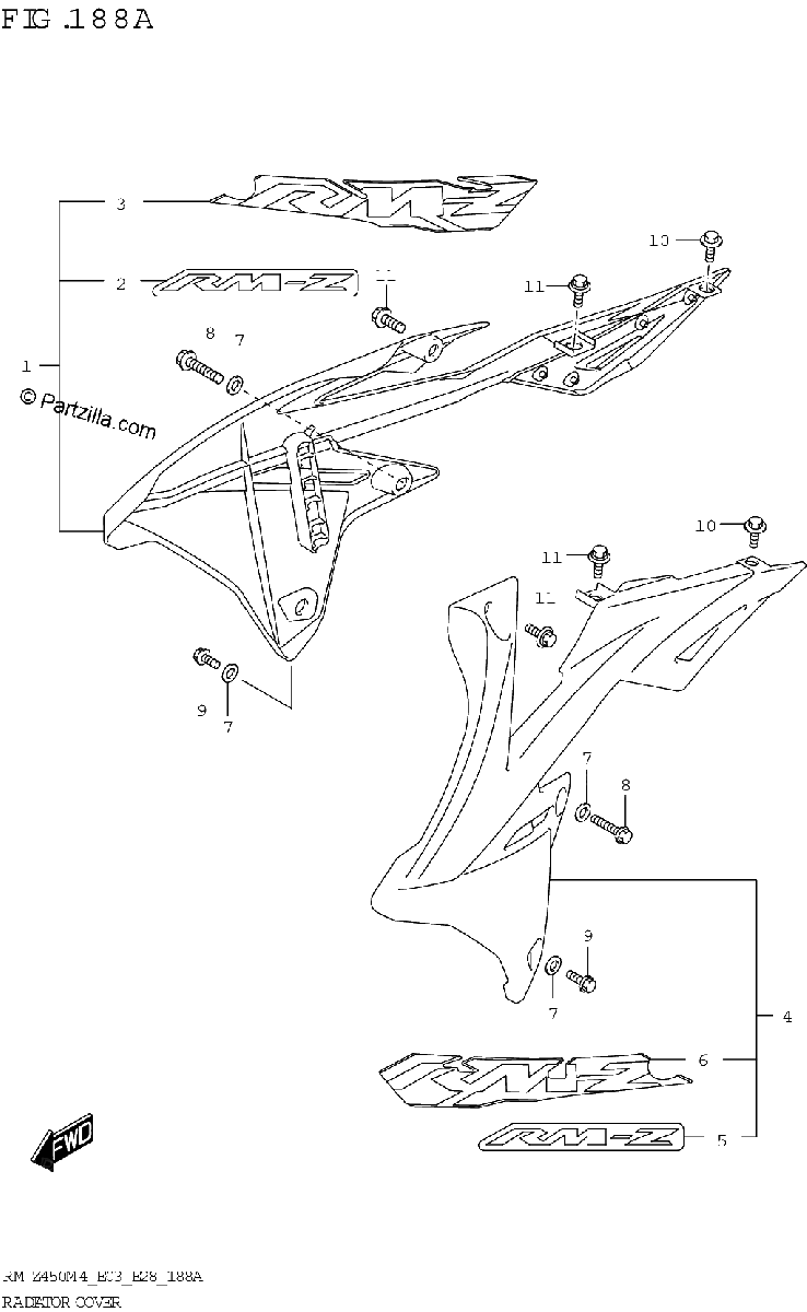 Diagrama de RADIATOR COVER
