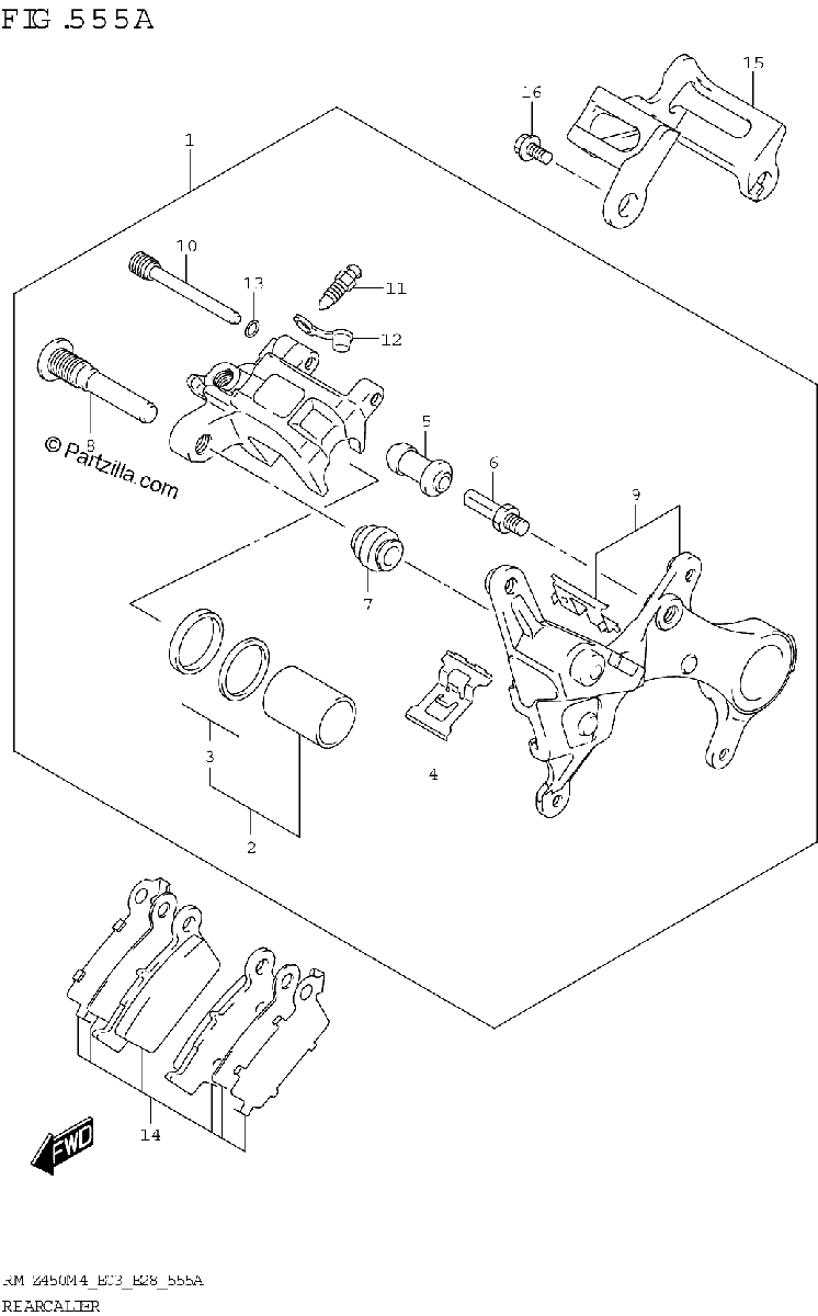Diagrama de REAR CALIPER