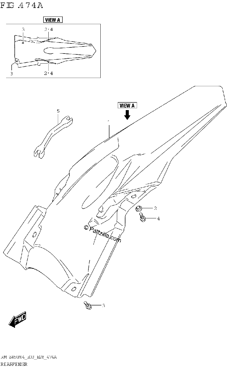 Diagrama de REAR FENDER