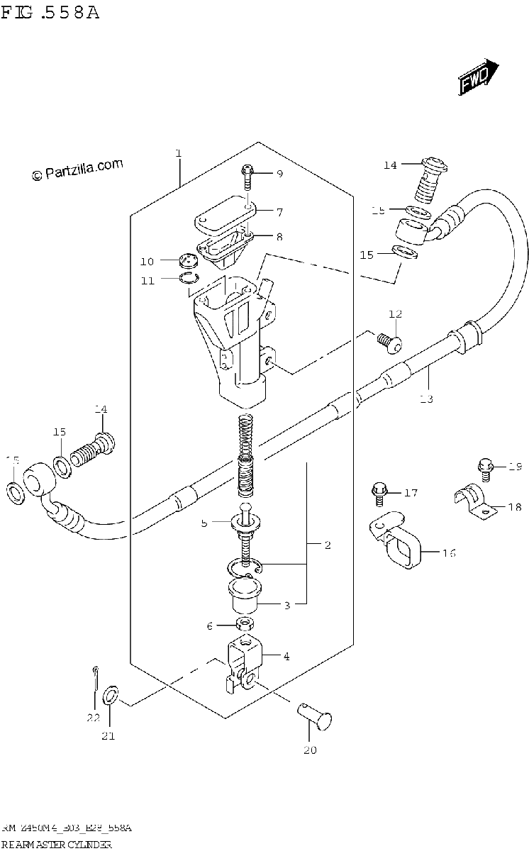 Diagrama de REAR MASTER CYLINDER