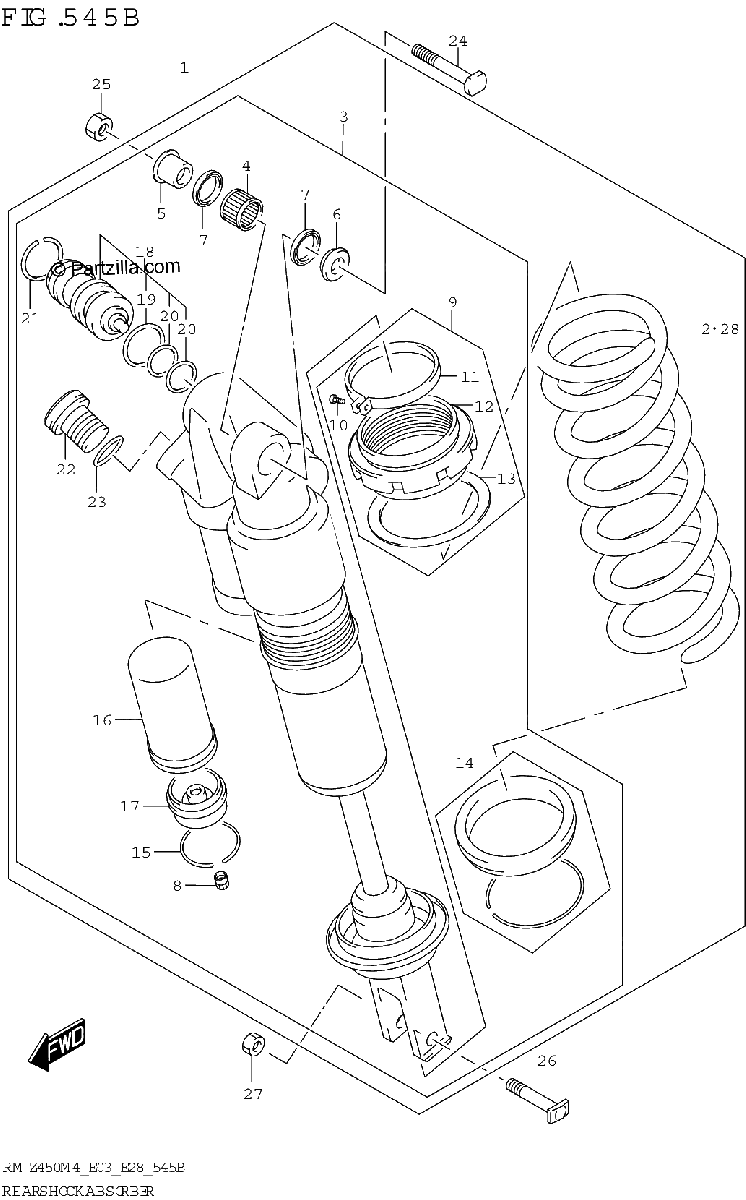 Diagrama de REAR SHOCK ABSORBER