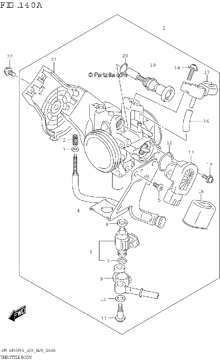Diagrama de THROTTLE BODY