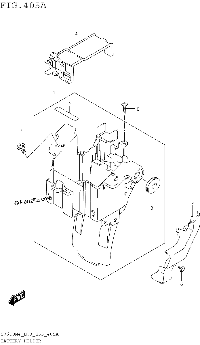 Diagrama de BATTERY HOLDER