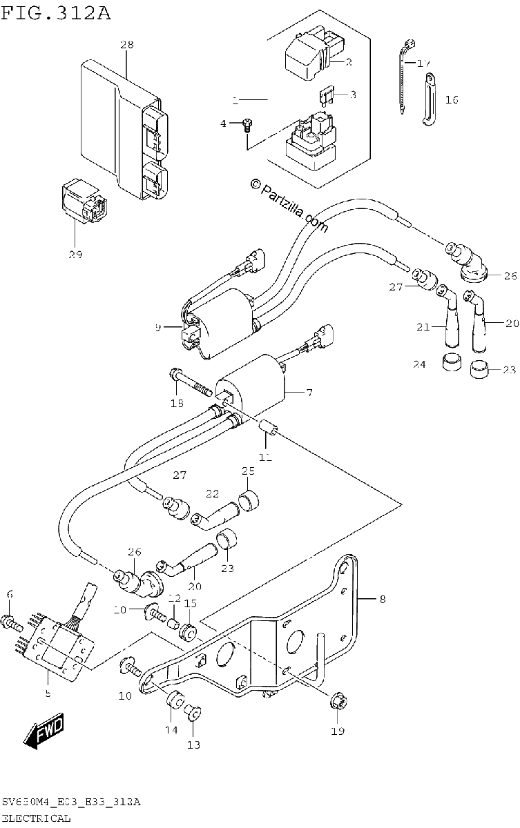 Diagrama de ELECTRICAL SV650M4 E03