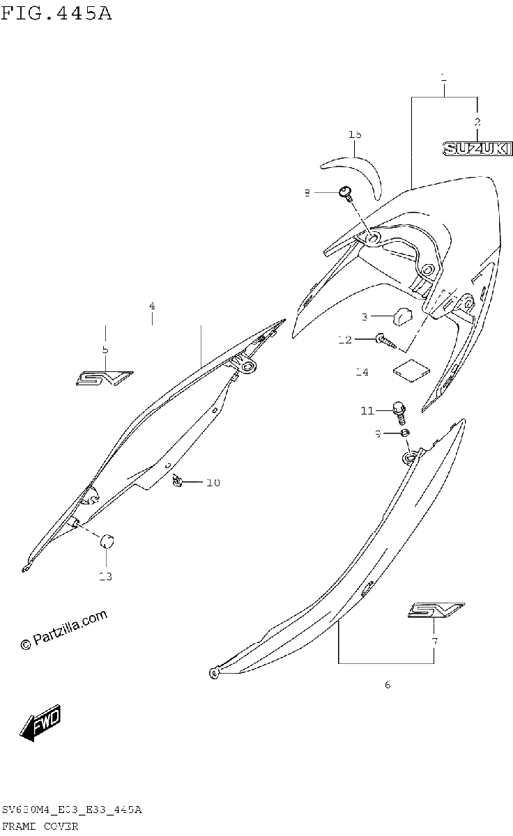 Diagrama de FRAME COVER SV650M4 E03