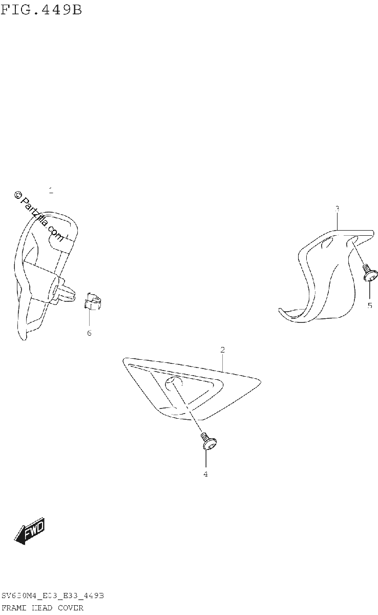 Diagrama de FRAME HEAD COVER SV650M4 E33