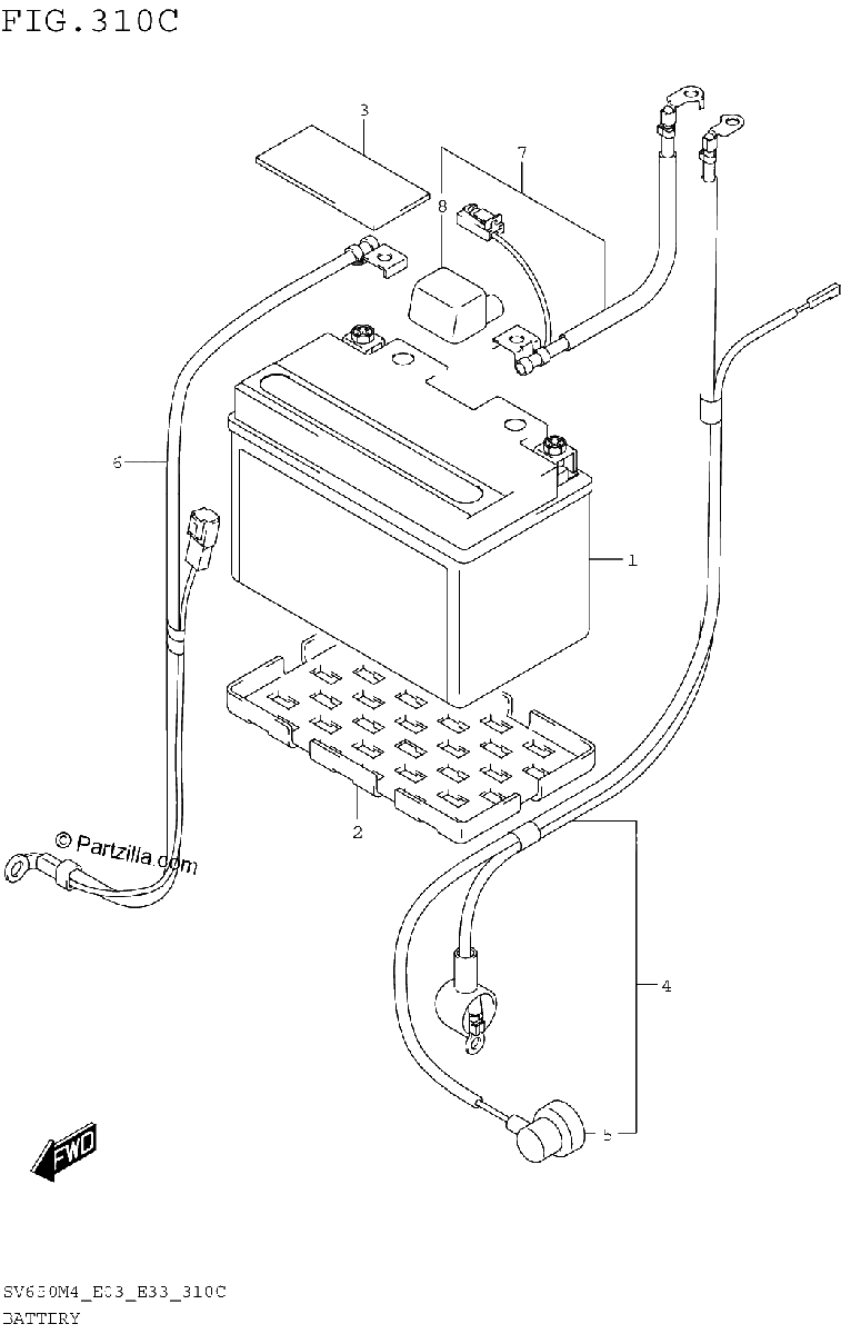 Diagrama de BATTERY SV650AM4 E28