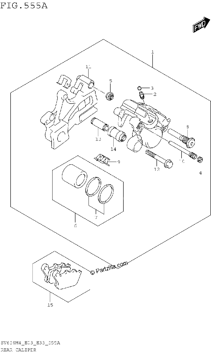 Diagrama de REAR CALIPER