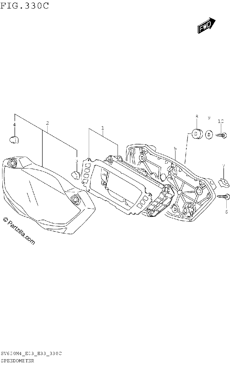 Diagrama de SPEEDOMETER SV650AM4 E28