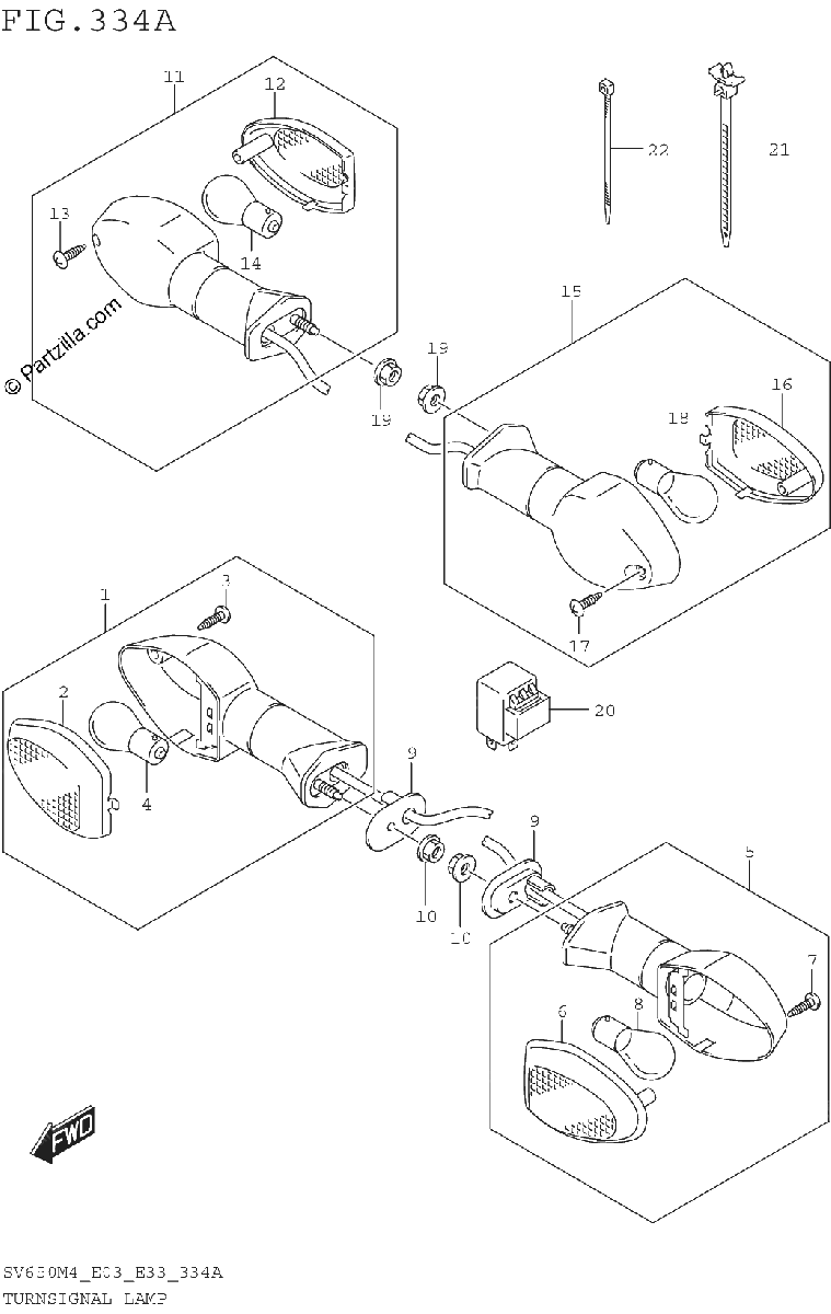 Diagrama de TURNSIGNAL LAMP