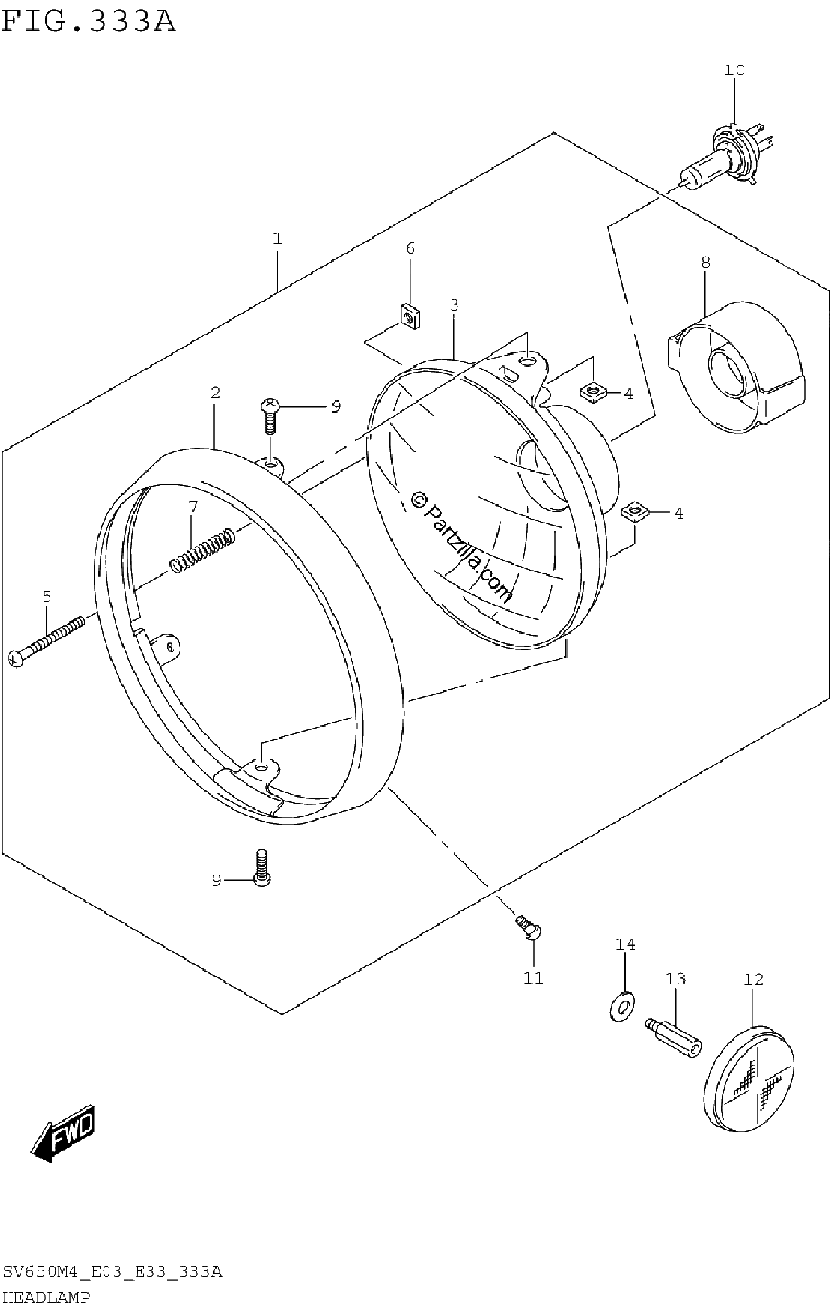 Diagrama de HEADLAMP