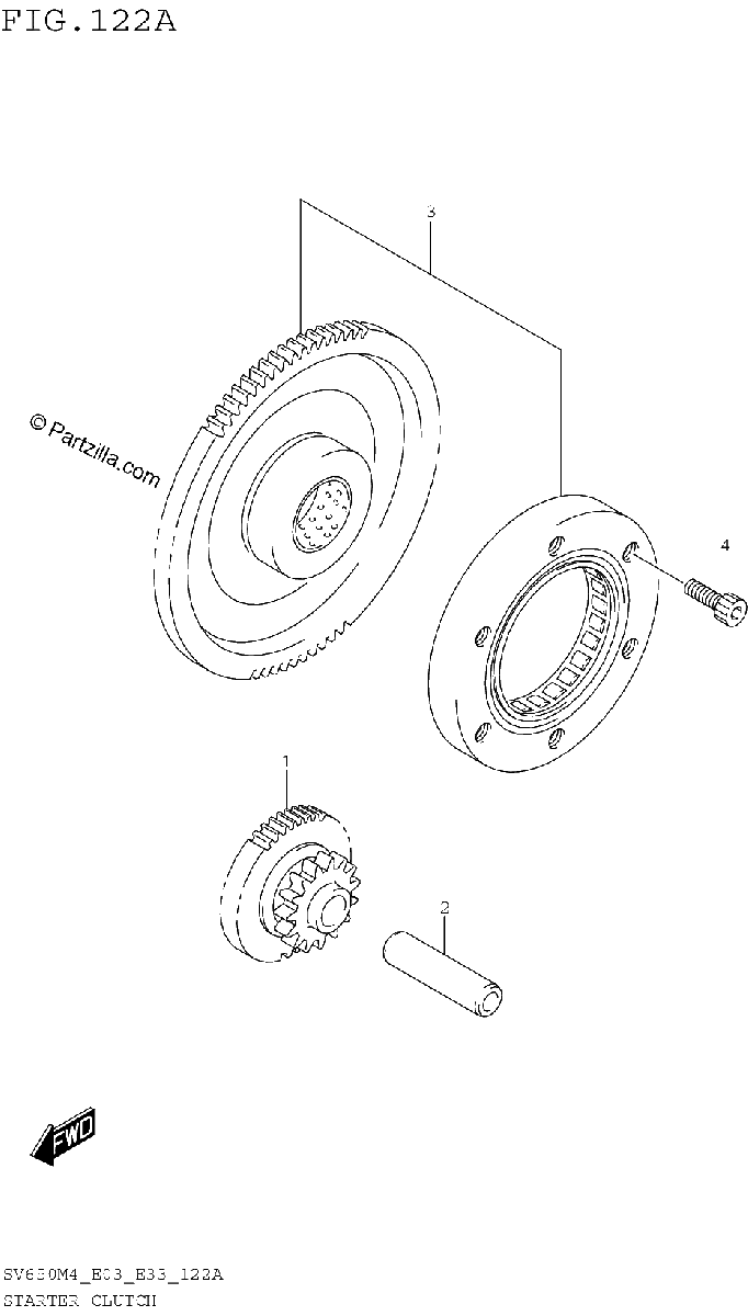 Diagrama de STARTER CLUTCH