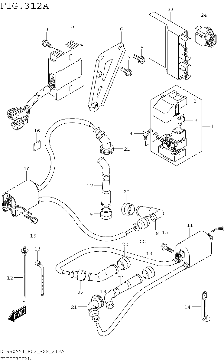 Diagrama de ELECTRICAL DL650AM4 E03