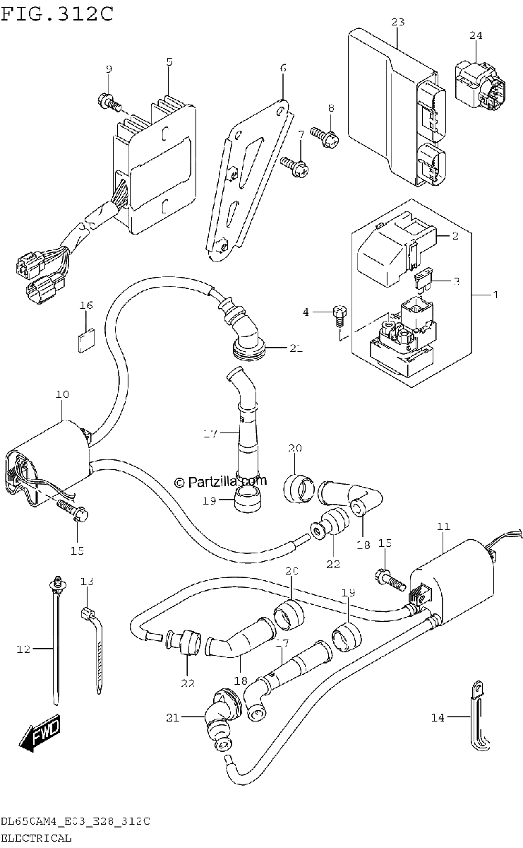 Diagrama de ELECTRICAL DL650AM4 E33