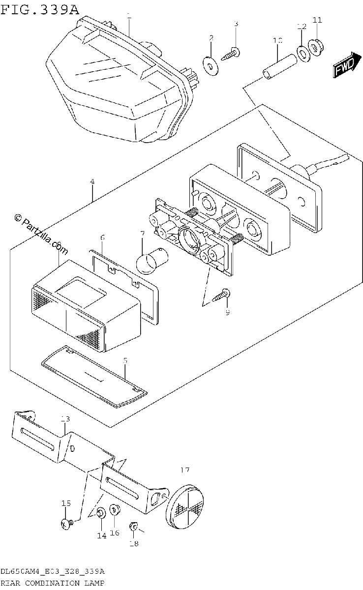 Diagrama de REAR COMBINATION LAMP
