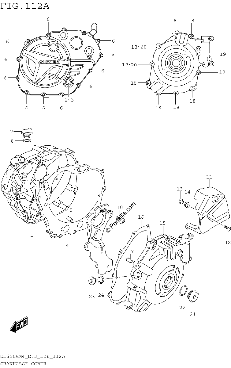 Diagrama de CRANKCASE COVER