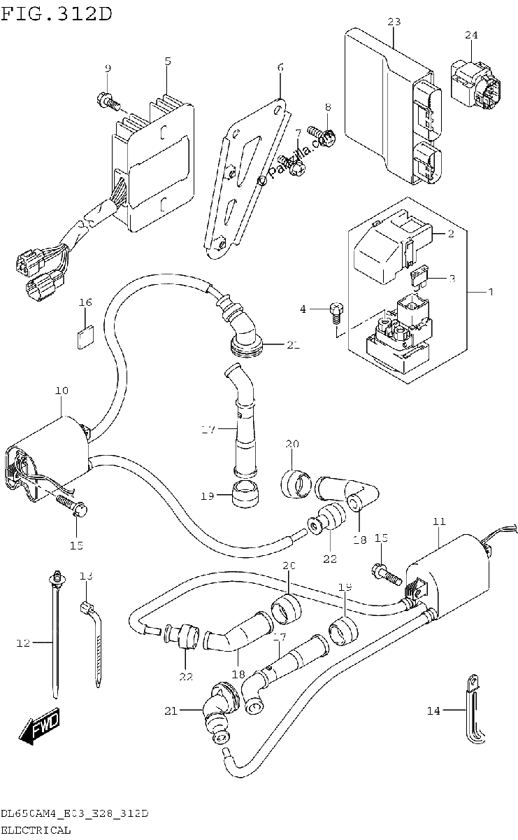 Diagrama de ELECTRICAL DL650XAM4 E03
