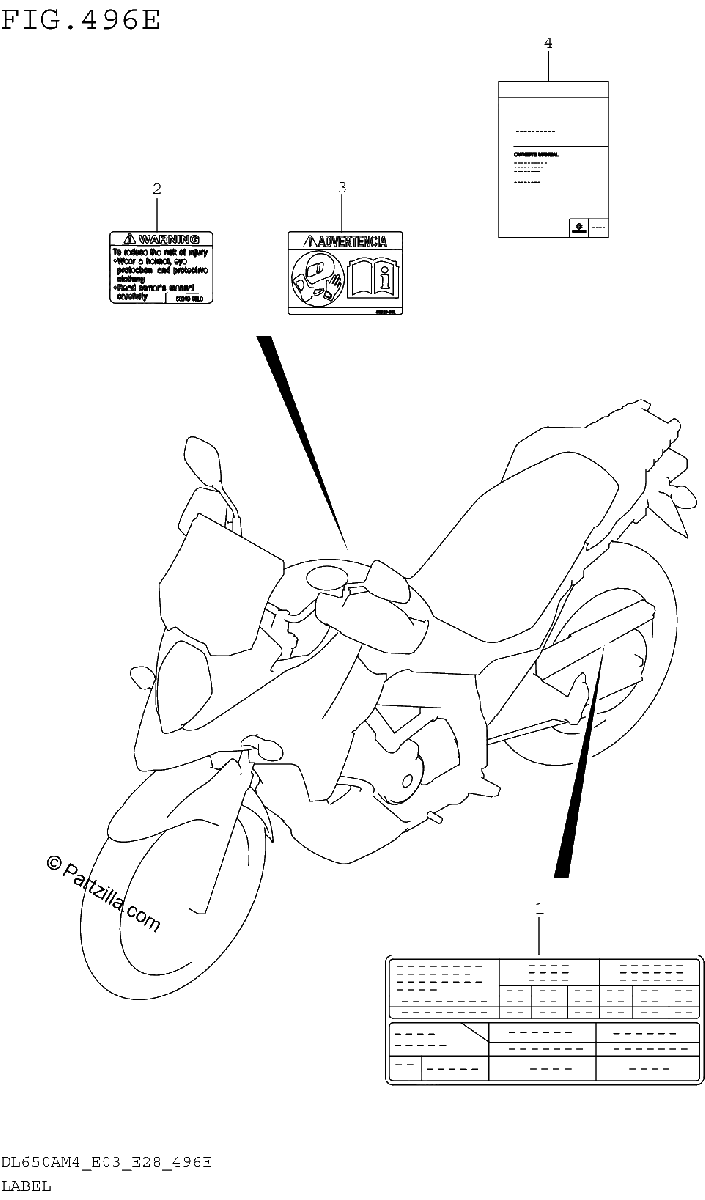 Diagrama de LABEL DL650XAM4 E28