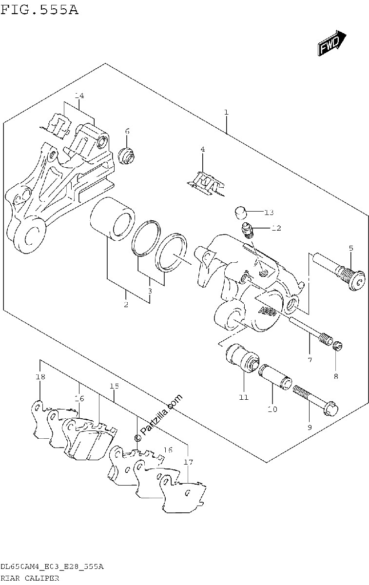 Diagrama de REAR CALIPER