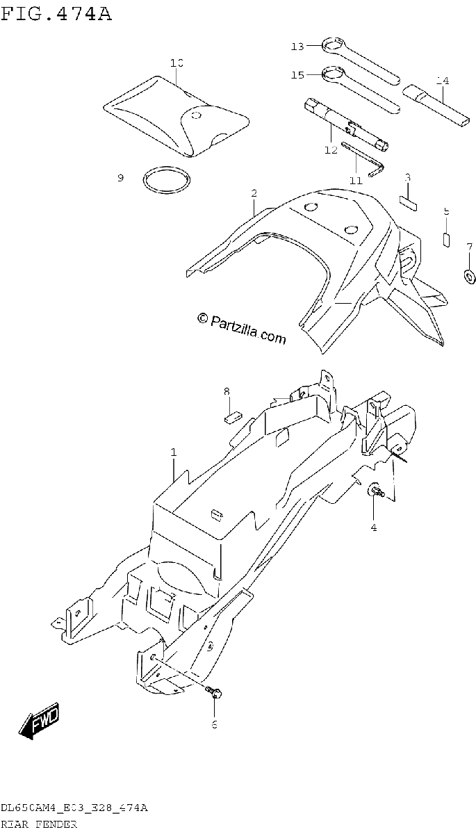 Diagrama de REAR FENDER