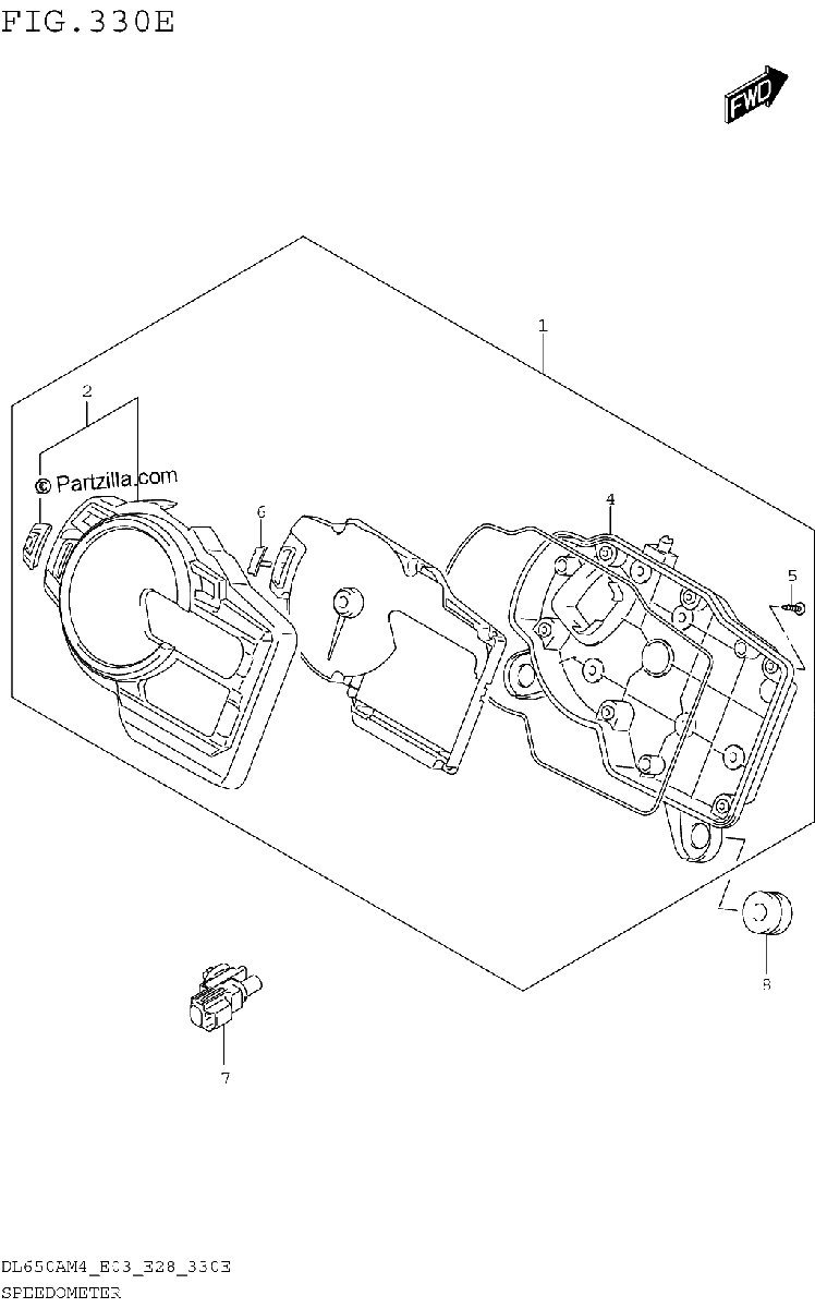 Diagrama de SPEEDOMETER DL650XAM4 E28